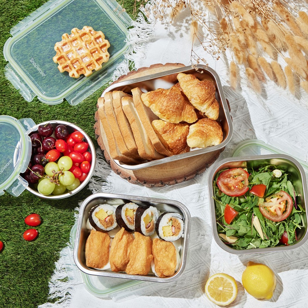 可微波不鏽鋼保鮮盒三入組