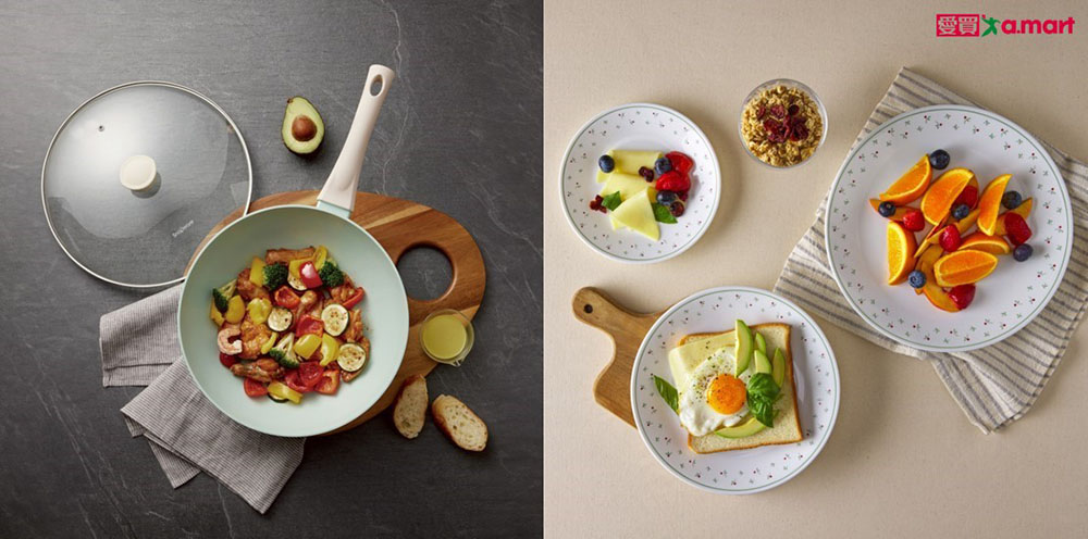 炒鍋與餐盤商品示意